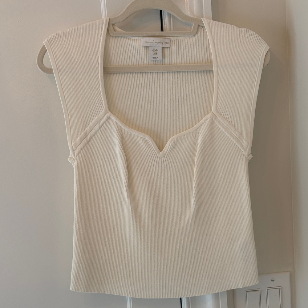 House of Harlow 1960 Cream Tank Top